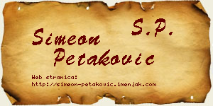 Simeon Petaković vizit kartica